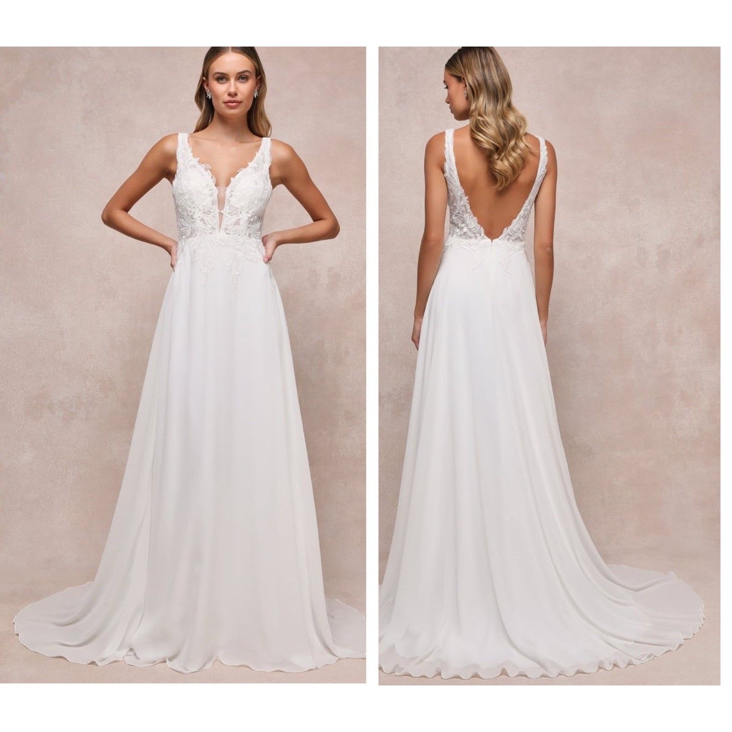 Lulus Forever Promised White Chiffon Embroidered Sequin Maxi Dress Size Xl Nwt